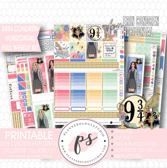 Spellbound (Harry Potter) Full Weekly Kit Printable Planner Stickers (for use with ECLP Horizontal) - Plannerologystudio