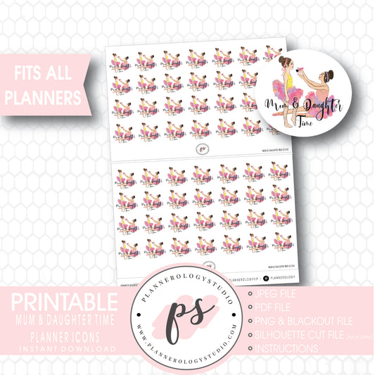 Mum Mom & Daughter Time Planner Icons Digital Printable Planner Stickers - Plannerologystudio