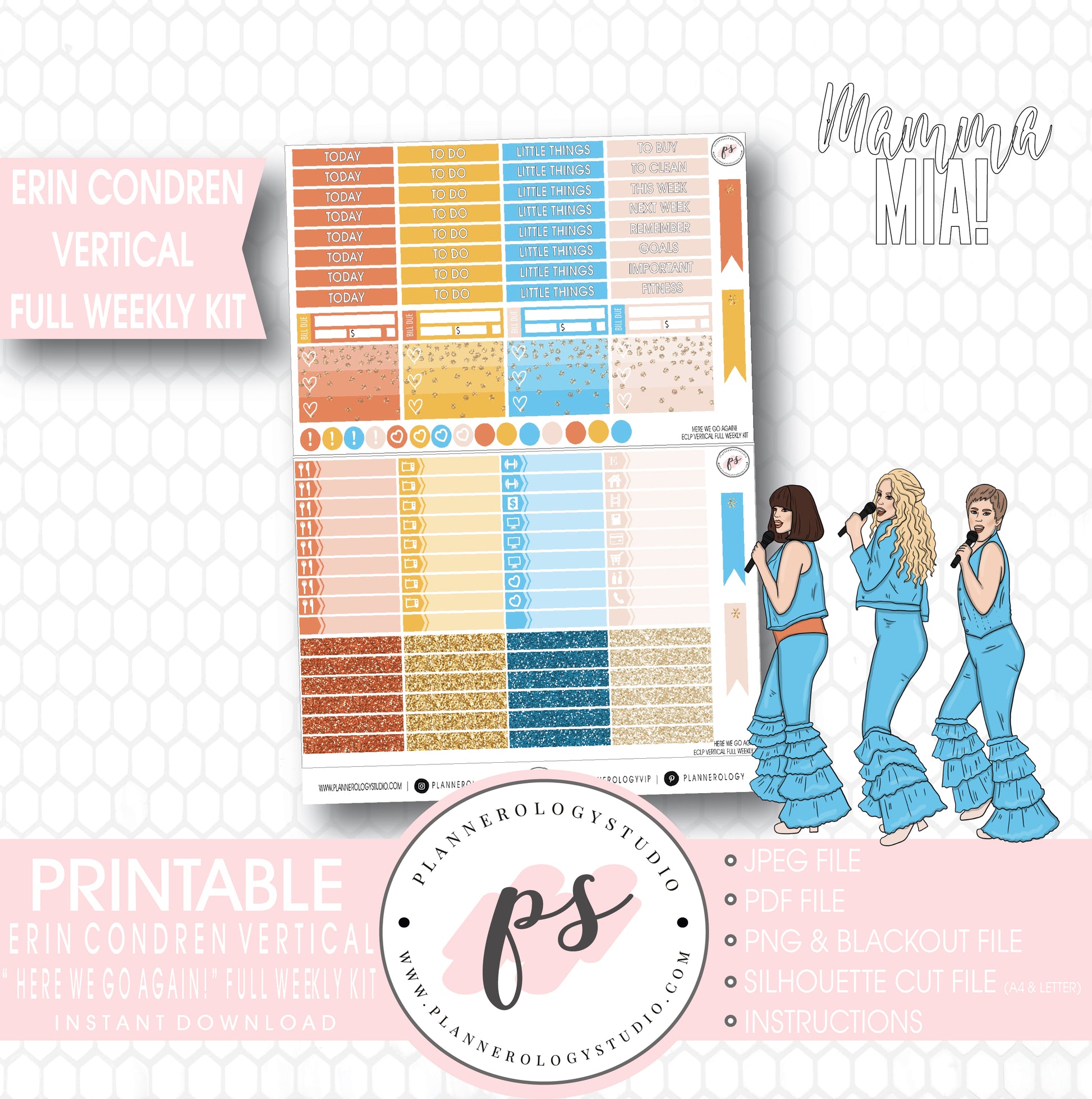 Here We Go Again! Mamma Mia Full Weekly Kit Printable Planner Stickers – Plannerologystudio here-we-go-again-mamma-mia-full-weekly-kit-printable-planner-stickers-plannerologystudio