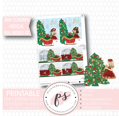 'Tis the Season Christmas Full Weekly Kit Printable Planner Stickers (for use with Erin Condren Vertical) - Plannerologystudio