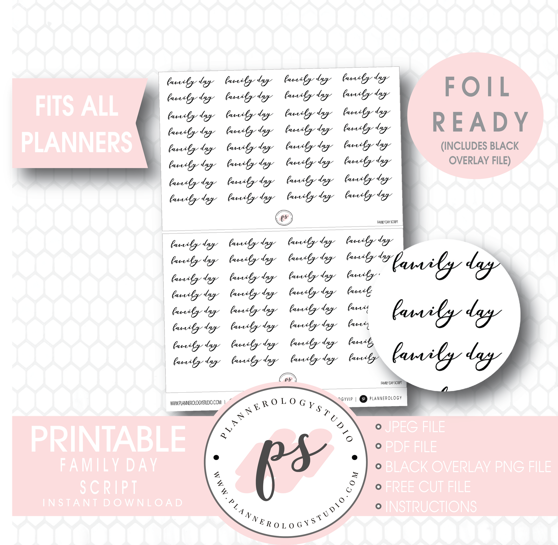 Family Day Script Digital Printable Planner Stickers (Foil Ready) – Plannerologystudio family-day-script-digital-printable-planner-stickers-foil-ready-plannerologystudio