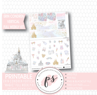 Magic (Disney Inspired) Full Weekly Kit Printable Planner Stickers (for use with Erin Condren Vertical) - Plannerologystudio