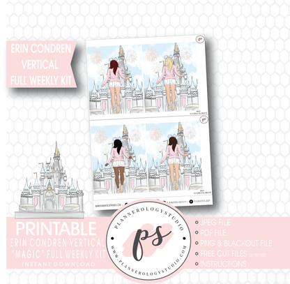 Magic (Disney Inspired) Full Weekly Kit Printable Planner Stickers (for use with Erin Condren Vertical) - Plannerologystudio