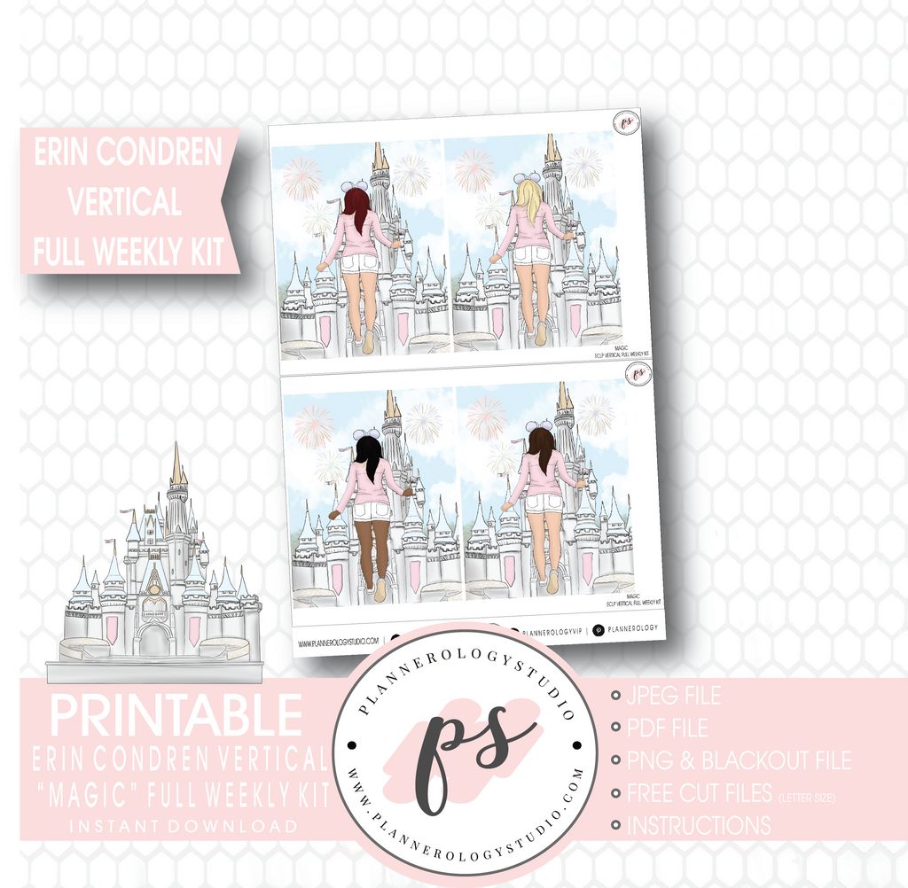 Magic (Disney Inspired) Full Weekly Kit Printable Planner Stickers (fo –  Plannerologystudio