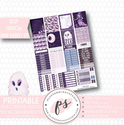 "Boo" Halloween Mini Weekly Kit Printable Planner Stickers (for use with ECLP Vertical) - Plannerologystudio