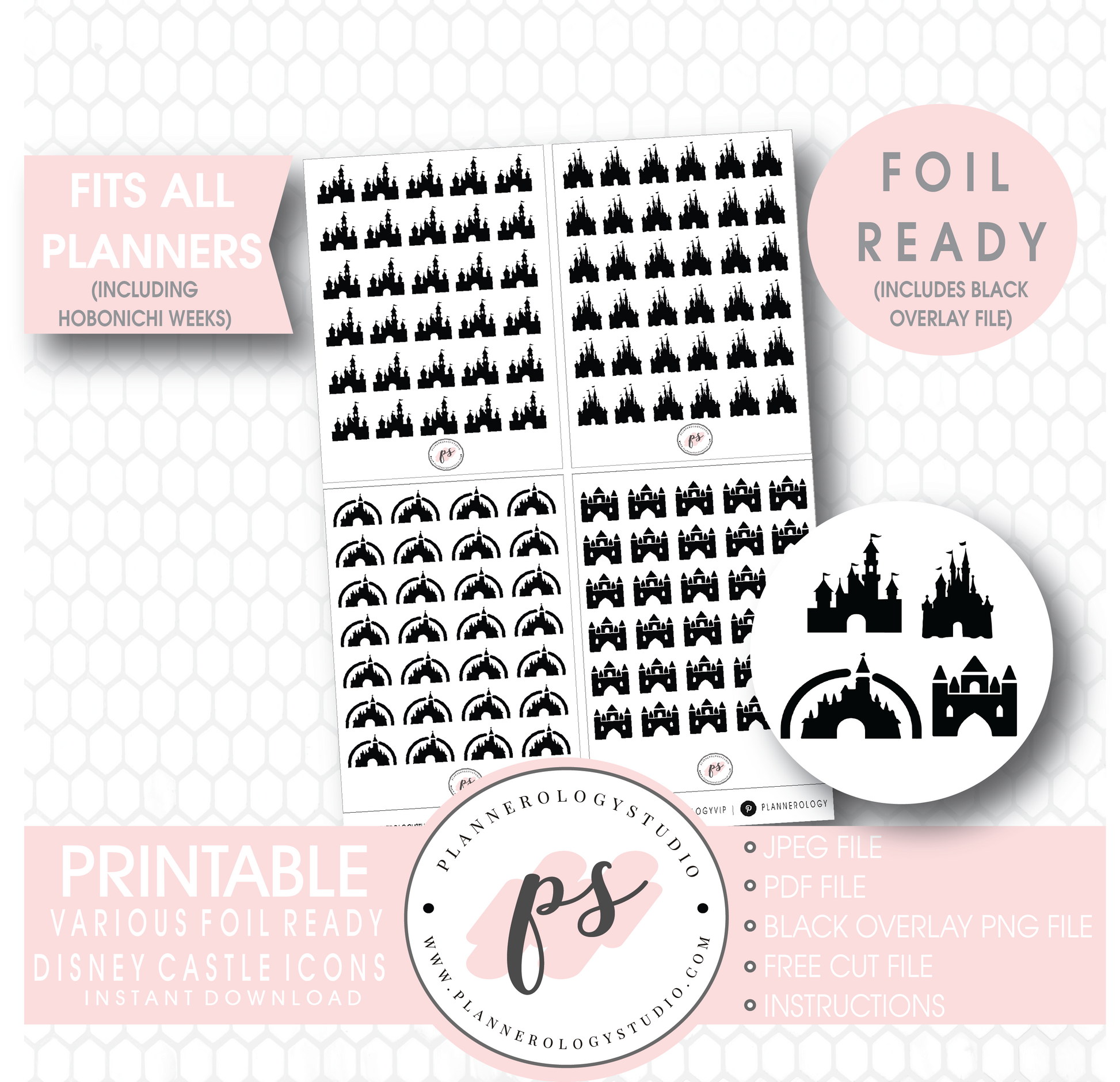 Various Disney Castle Inspired Icon Digital Printable Hobonichi Weeks – Plannerologystudio various-disney-castle-inspired-icon-digital-printable-hobonichi-weeks-plannerologystudio