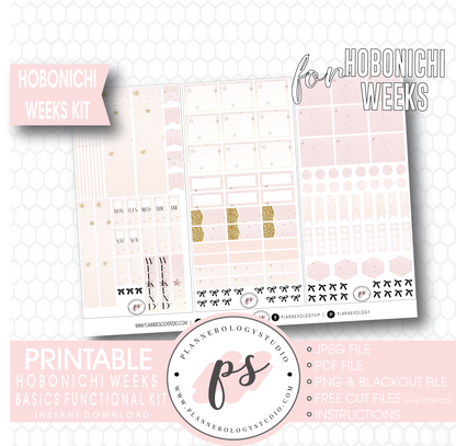 Hobonichi Weeks Functional & Basics Digital Printable Planner Stickers Kit - Plannerologystudio