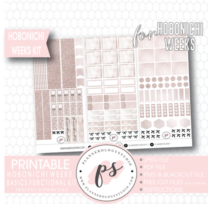 Hobonichi Weeks Functional & Basics Digital Printable Planner Stickers Kit - Plannerologystudio