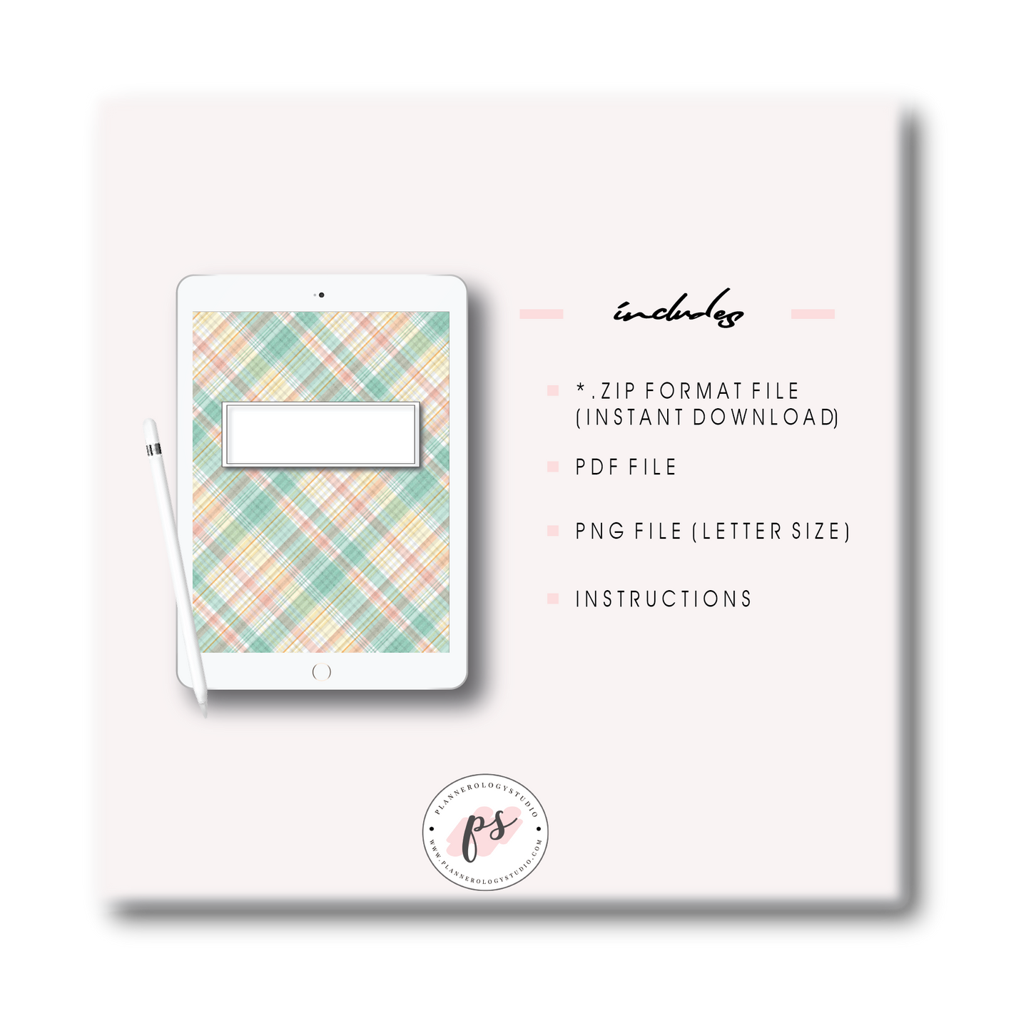 Digital Planner Notebook Cover for iPad/Tablet and GoodNotes/Notabilty/etc (Freebie) - Plannerologystudio