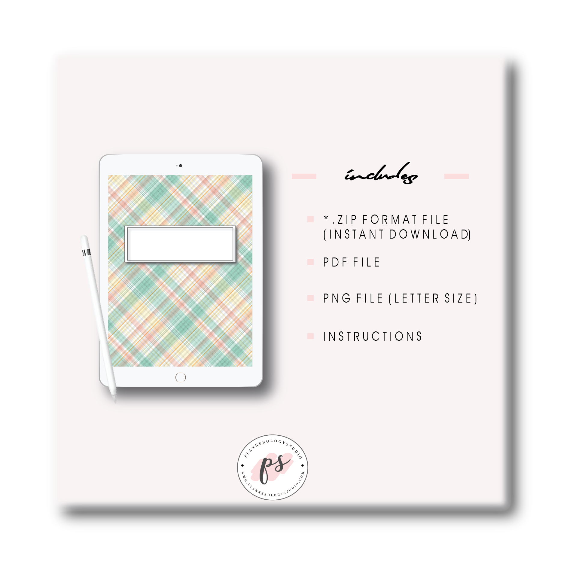 Digital Planner Notebook Cover for iPad/Tablet and GoodNotes/Notabilty/etc (Freebie) - Plannerologystudio