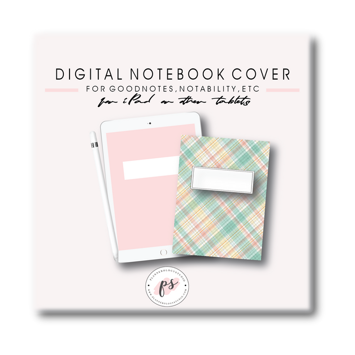 Digital Planner Notebook Cover for iPad/Tablet and GoodNotes/Notabilty/etc (Freebie) - Plannerologystudio