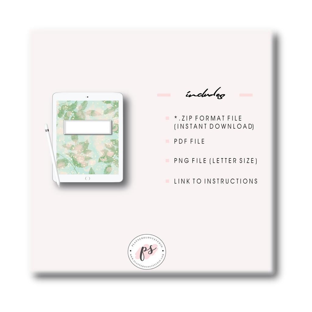 Digital Planner Notebook Cover for iPad/Tablet and GoodNotes/Notabilty/etc (Freebie) - Plannerologystudio