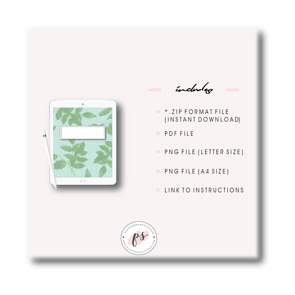 Digital Planner Notebook Cover for iPad/Tablet and GoodNotes/Notabilty/etc (Freebie) - Plannerologystudio